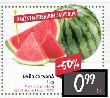 Dyňa červená s nízkym obsahom jadierok 1 kg
