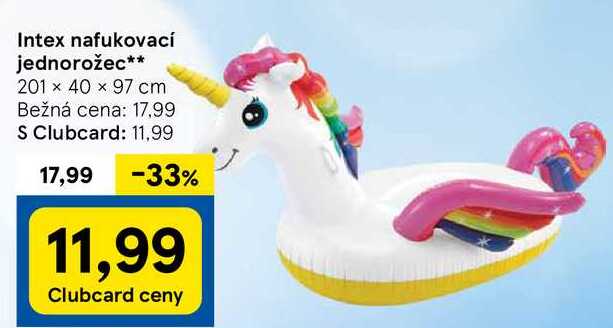 Intex nafukovací jednorožec**