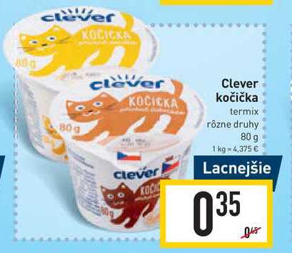 Clever maslo 125 g v akcii | Zlacnene.sk