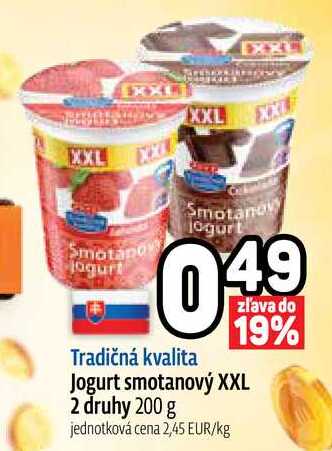 Jogurt smotanový XXL 2 druhy 200 g