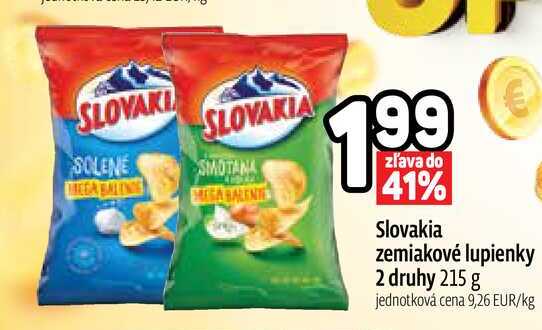 Slovakia zemiakové lupienky 2 druhy 215 g 