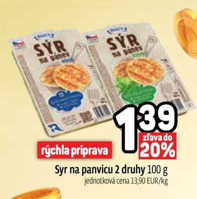 Syr na panvicu 2 druhy 100 g