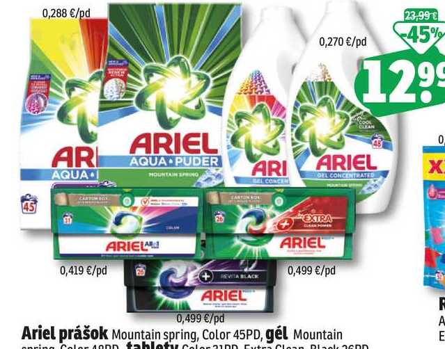 Ariel Prací Prášok  45 praní