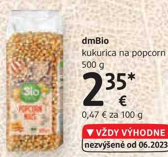 dmBio kukurica na popcorn, 500 g