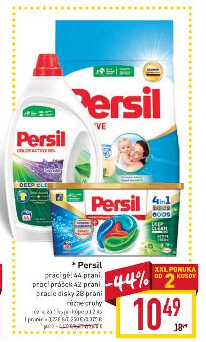 Persil pracie disky / prášok / gél  28  - 44 praní 