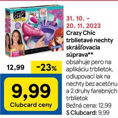 Crazy Chic trblietavé nechty skrášľovacia súprava