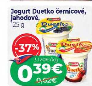 Sabi Jogurt Duetko černicové, jahodové, 125 g  v akcii