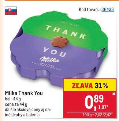 Milka Thank You 44 g 