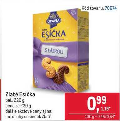 OPAVIA Zlaté Esíčka 220 g