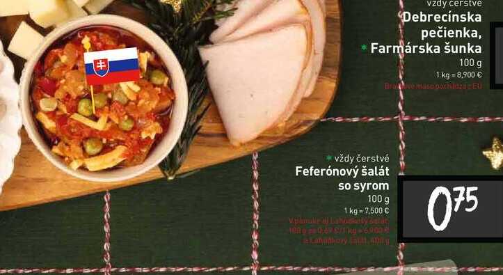 Feferónový šalát so syrom 100 g
