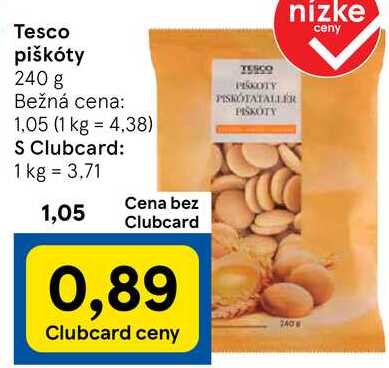 Tesco piškóty, 240 g