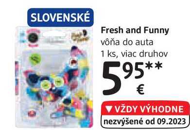 Fresh and Funny vôňa do auta, 1 ks