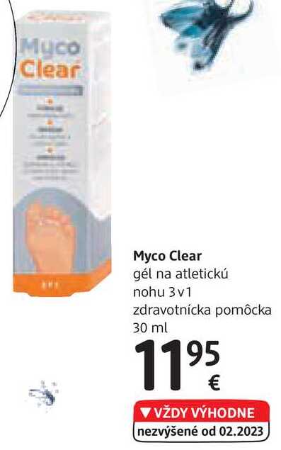 Myco Clear gél na atletickú nohu 3v1 zdravotnícka pomôcka, 30 ml 