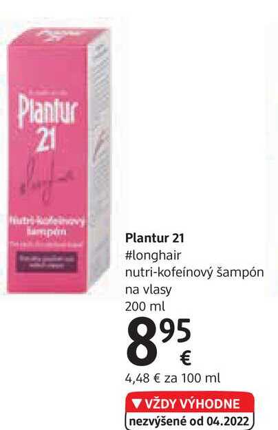 Plantur 21 #longhair nutri-kofeínový šampón na vlasy, 200 ml 