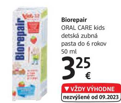 Biorepair ORAL CARE kids detská zubná pasta, 50 ml