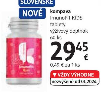 kompava ImunoFit KIDS tablety, 60 ks
