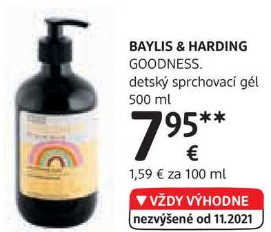 BAYLIS & HARDING GOODNESS. detský sprchovací gél, 500 ml 