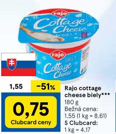 Rajo cottage cheese biely, 180 g