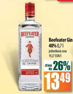 Beefeater Gin 40% 0,7 l 