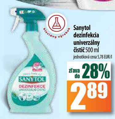 Sanytol dezinfekcia univerzálny čistič 500 ml  