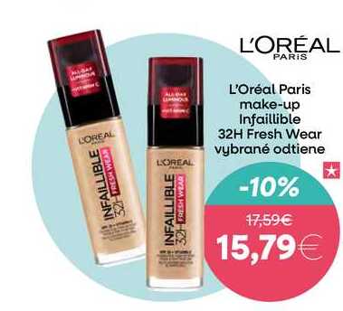 L'Oréal Paris make-up Infaillible 32H Fresh Wear vybrané odtiene