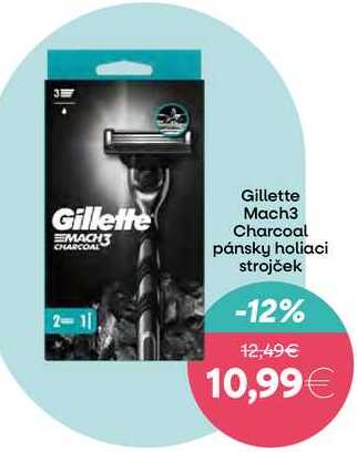 Gillette Mach3 Charcoal pánsky holiaci strojček
