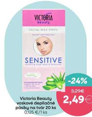 Victoria Beauty voskové depilačné pásiky na tvár 20 ks 