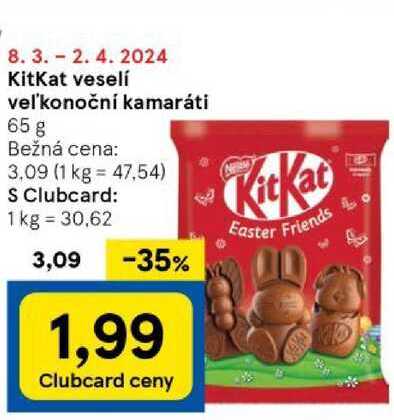 KitKat veselí veľ'konoční kamaráti, 65 g