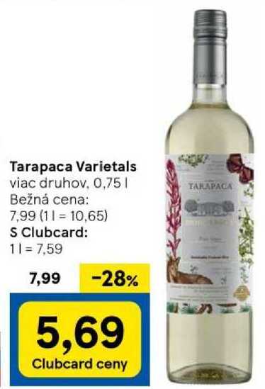 Tarapaca Varietals, 0,75 l