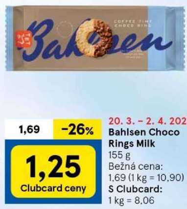 Bahlsen Choco Rings Milk, 155 g 