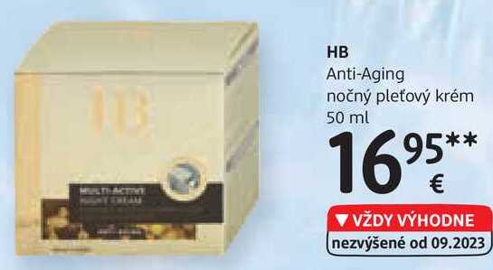 HB Anti-Aging nočný pleťový krém, 50 ml 