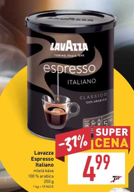 Lavazza Espresso Italiano mletá káva 100% arabica 250 g 