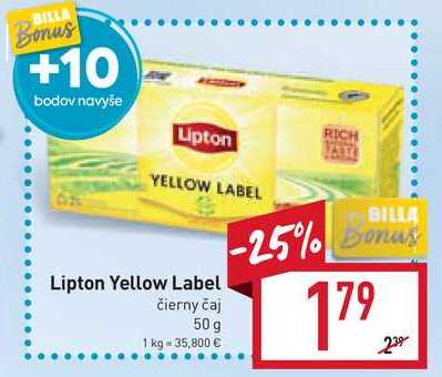 Lipton Yellow Label čierny čaj 50 g 