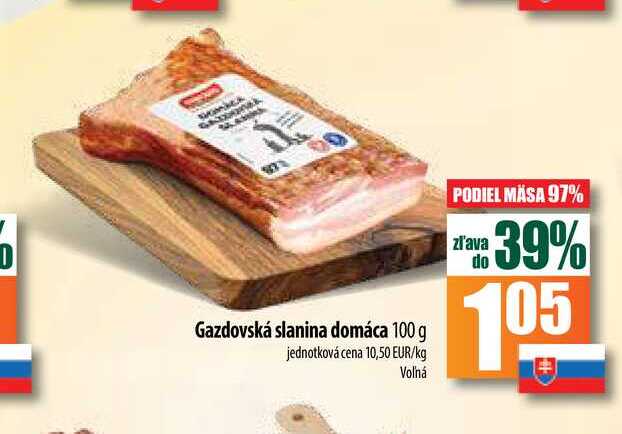 Gazdovská slanina domáca 100 g