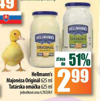 Hellmann's Majonéza Originál 625 ml 