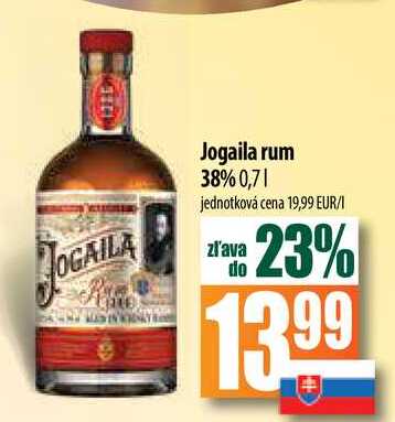 Jogaila rum 38% 0,7 1 