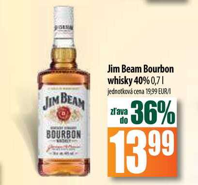 Jim Beam Bourbon whisky 40% 0,7 1 