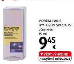 L'ORÉAL PARIS HYALURON SPECIALIST očný krém, 15 ml 