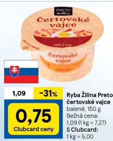 Ryba Žilina Preto čertovské vajce, 150 g