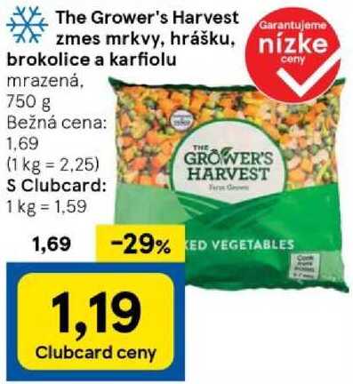The Grower's Harvest Garantujeme zmes mrkvy, hrášku, nízke brokolice a karfiolu, 750 g