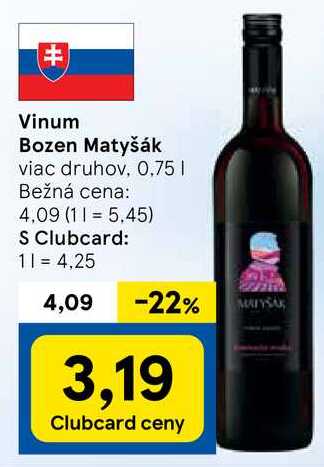 Vinum Bozen Matyšák, 0,75 l