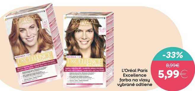 L'Oréal Paris Excellence farba na vlasy vybrané odtiene 