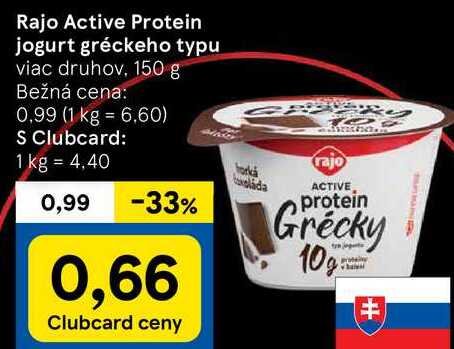 Rajo Active Protein jogurt gréckeho typu, 150 g  
