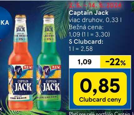 Captain Jack, 0,33 l