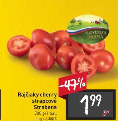 Rajčiaky cherry strapcové Strabena 300 g