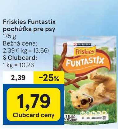 Friskies Funtastix pochúťka pre psy, 175 g 