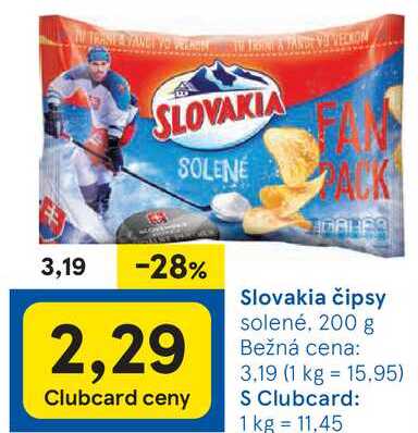 Slovakia čipsy, 200 g