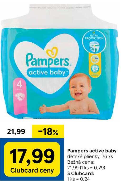 Pampers active baby, 76 ks
