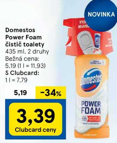 Domestos Power Foam čistič toalety, 435 ml
