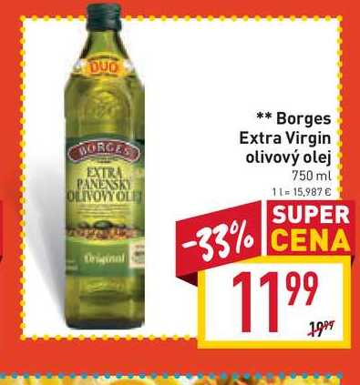 Borges Extra Virgin olivový olej 750 ml v akcii
